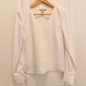 H&M Cream V-Neck Blouse